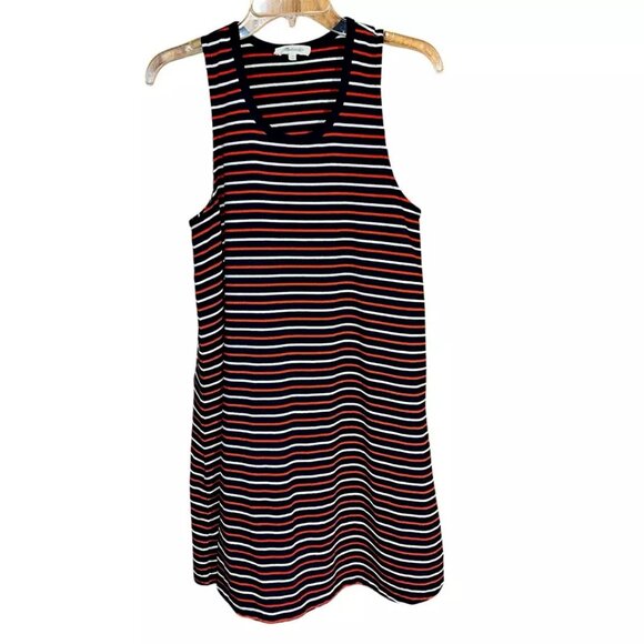 Madewell Highpoint Red, White, Blue Franklin Stripe Tank Dress Swing Trapeze M - Picture 4 of 8